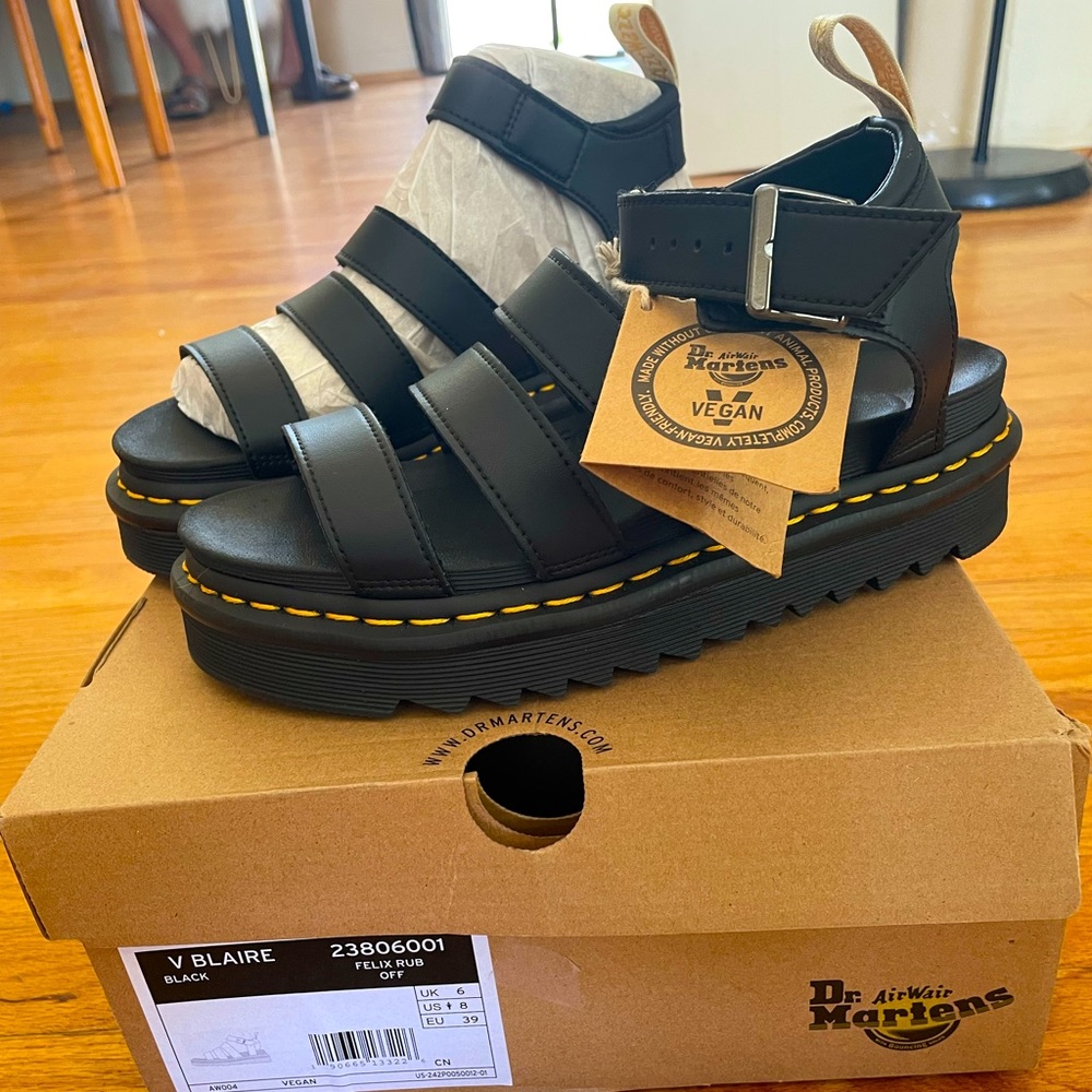 Never worn Dr. Martens platform vegan leather